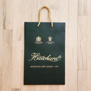 Authentic Hatchards London Bookstore Luxury Shopping Tote Bag - Royal Warrants